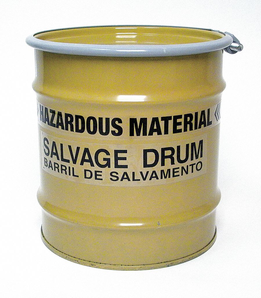 GRAINGER APPROVED Salvage Drum 8 gal Capacity, 1A2/Y43/S UN Rating