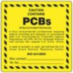 Square Caution Contains PCBs (Polychlorinated Biphenyls) Signs
