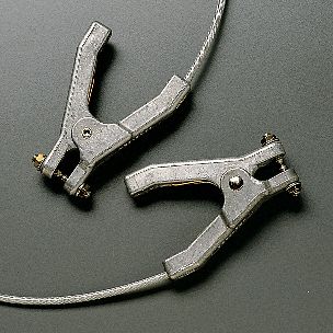 Bonding and Grounding Wire: (2) Hand Clamps, 3 ft, PVC, Clear