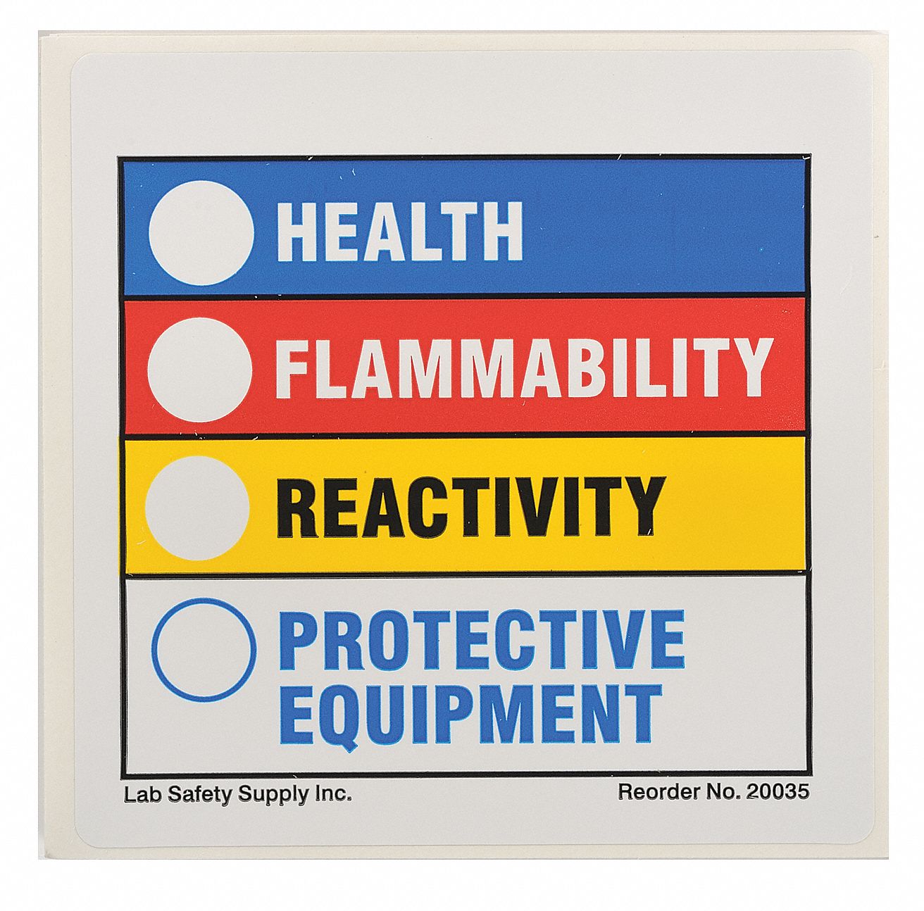 BRADY HMIG Label, Vinyl, English, HMIG, Blue, Red, Yellow, Black/White ...