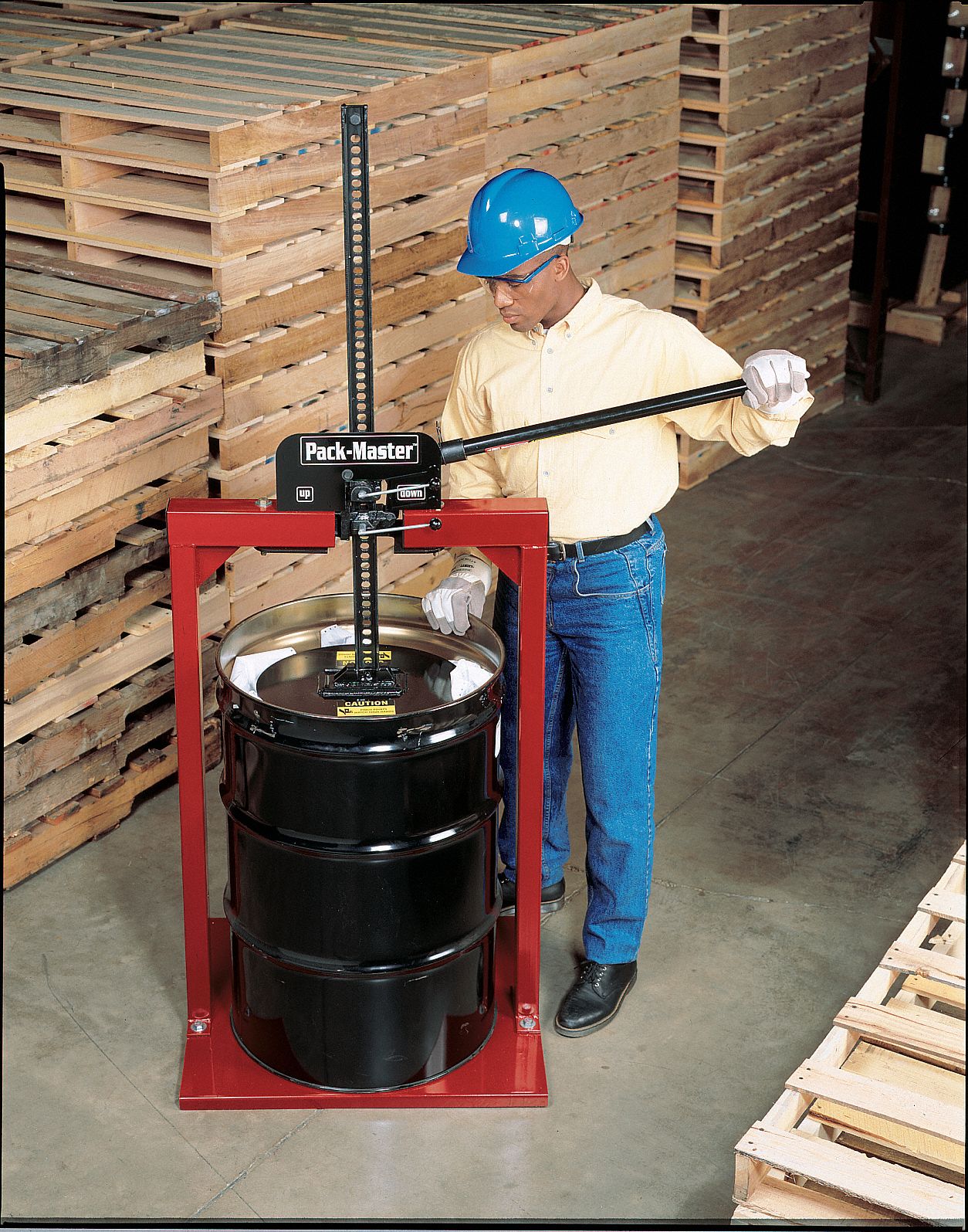 NEWSTRIPE Manual Trash Compactor 55 gal Capacity, 36 in Overall Wd, 88