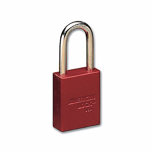 American Lock A1105RED Lockout Padlock KA Keyed Alike Red 1" Shackle  NIB NEW 