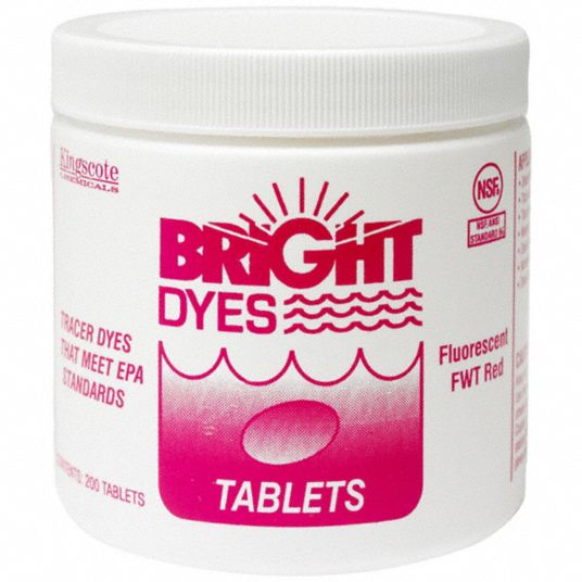 Bright Dyes Water Tracing Dye, Red, 200 Tablets