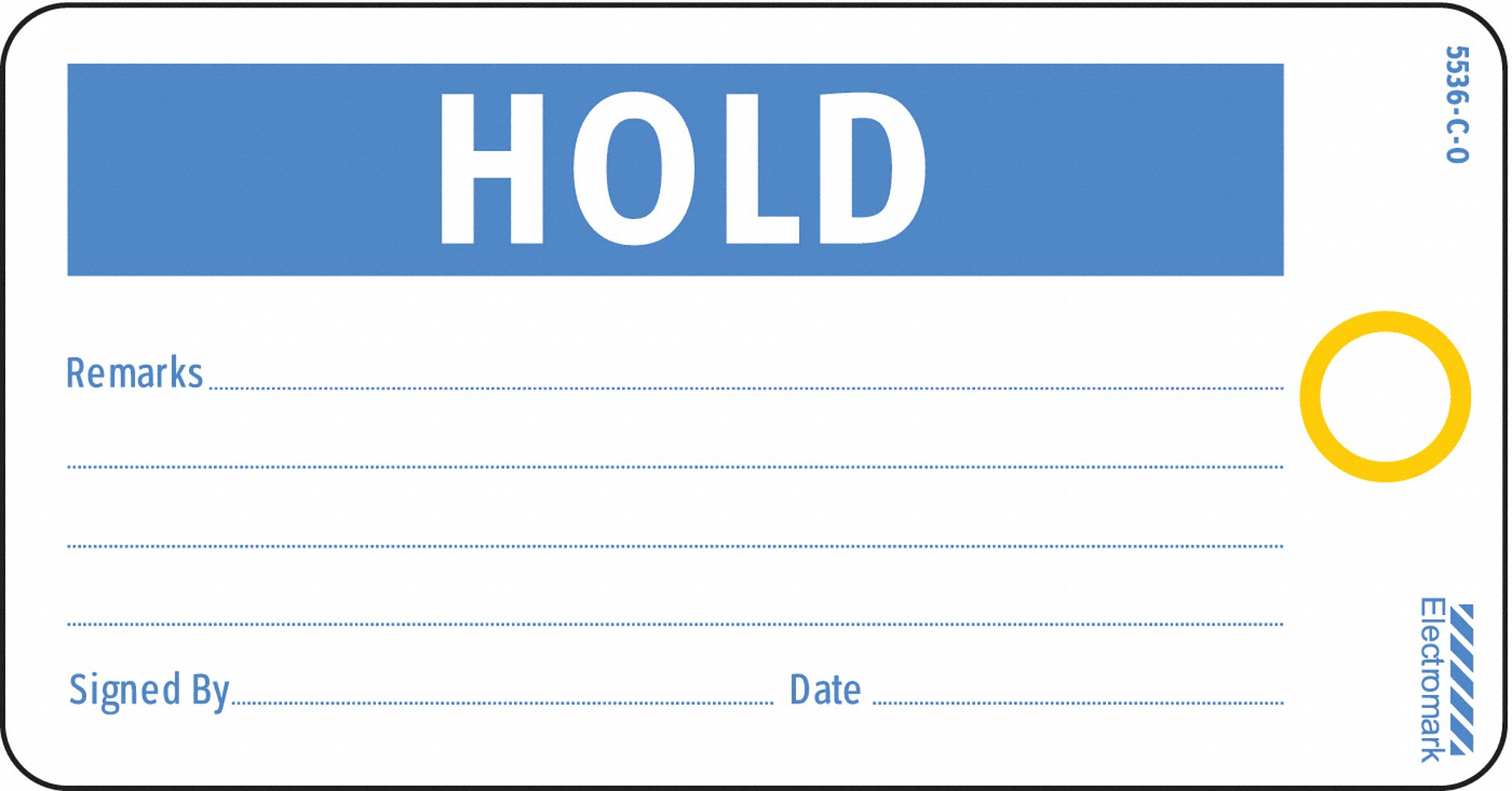 Tag: 3 in Wd, 5 3/4 in Ht, White, Rectangle, Cardstock, Indoor, English, 25 PK