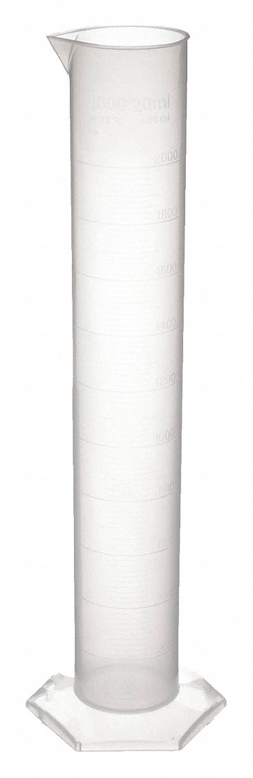 GRADUATED CYLINDER,PP,2000ML CAP