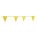 PENNANTS, POLYETHYLENE, 60 FT OVERALL L, 12 IN OVERALL H, 36 PENNANTS INCLUDED, YELLOW
