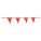 PENNANTS, POLYETHYLENE, 60 FT OVERALL L, 12 IN OVERALL H, 36 PENNANTS INCLUDED, ORANGE