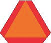 Reflector: Triangle, Orange/Red, 16 1/4 in Overall Lg, 16 1/4 in Overall Wd