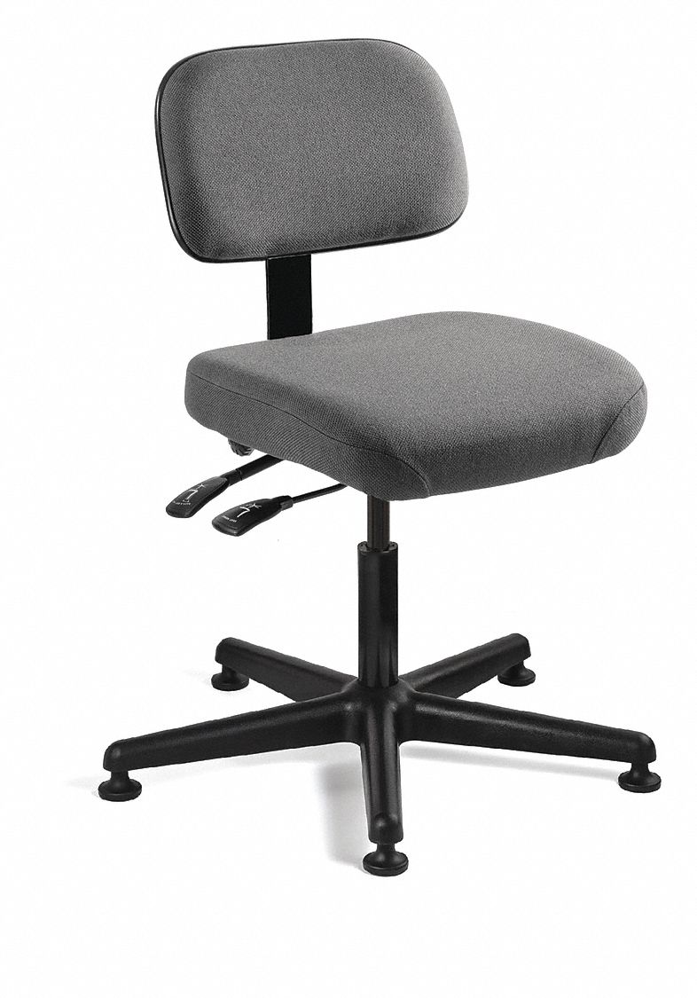 TASK CHAIR,FABRIC,GRAY,TILT,17-22"