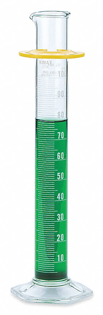Graduated Cylinder: 1 L Capacity - mL, 33.8 fl oz Capacity - oz, 10 mL Graduation Increments - mL, B