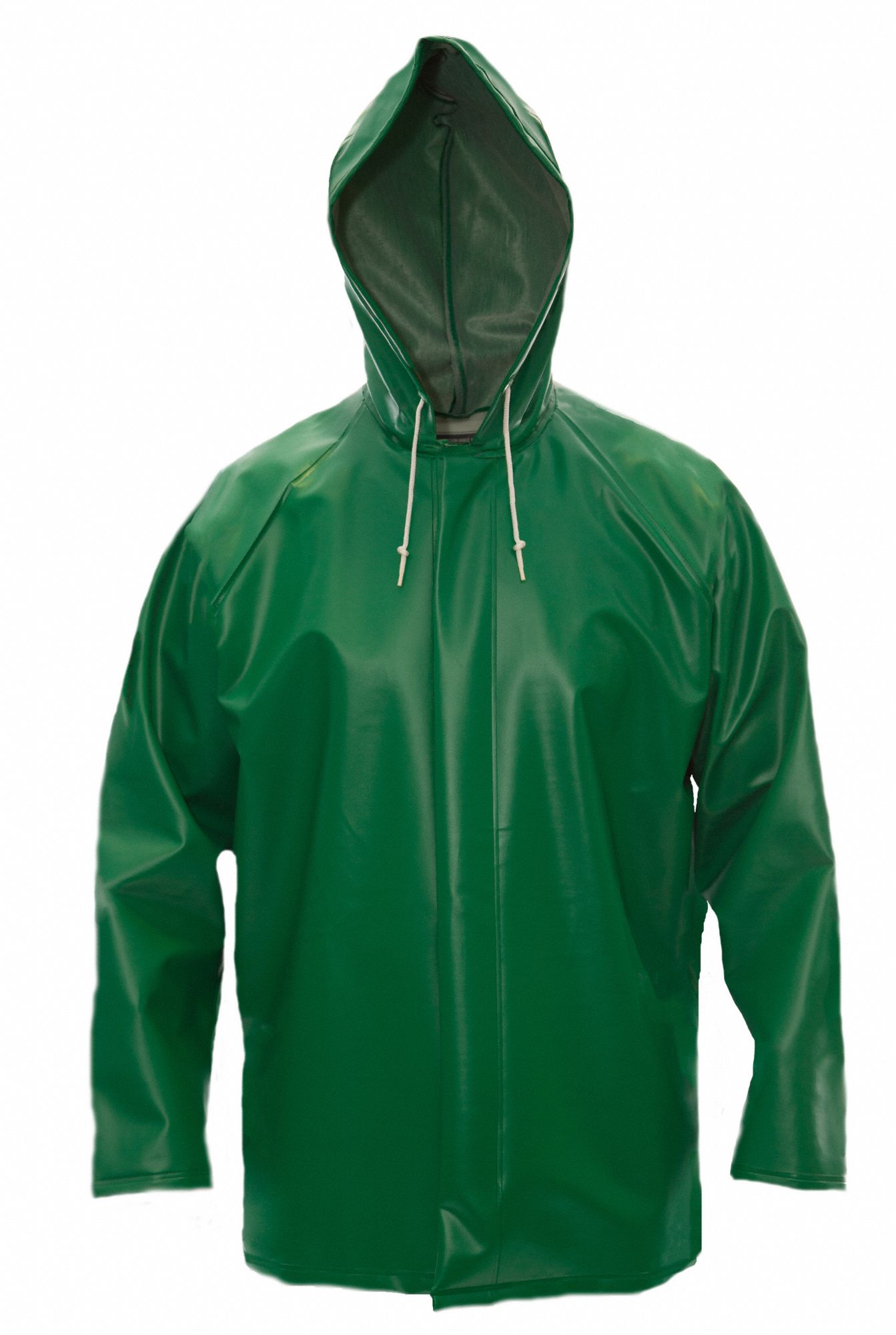 TINGLEY Flame Resistant Rain Jacket: Rain Jacket, M, Green, Snaps with ...