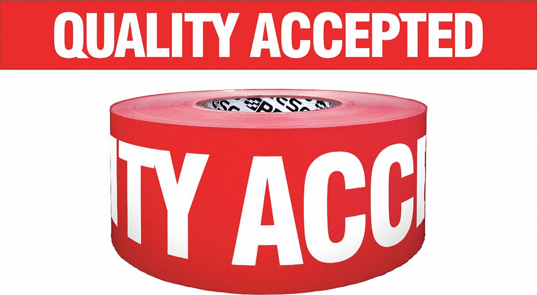 Red, 3 in Roll Wd, Barricade Tape 8AFZ1B3104R1837200 Grainger