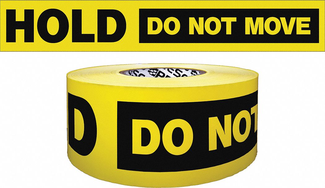 Barricade Tape,Yellow/Black,1000ft x 3In