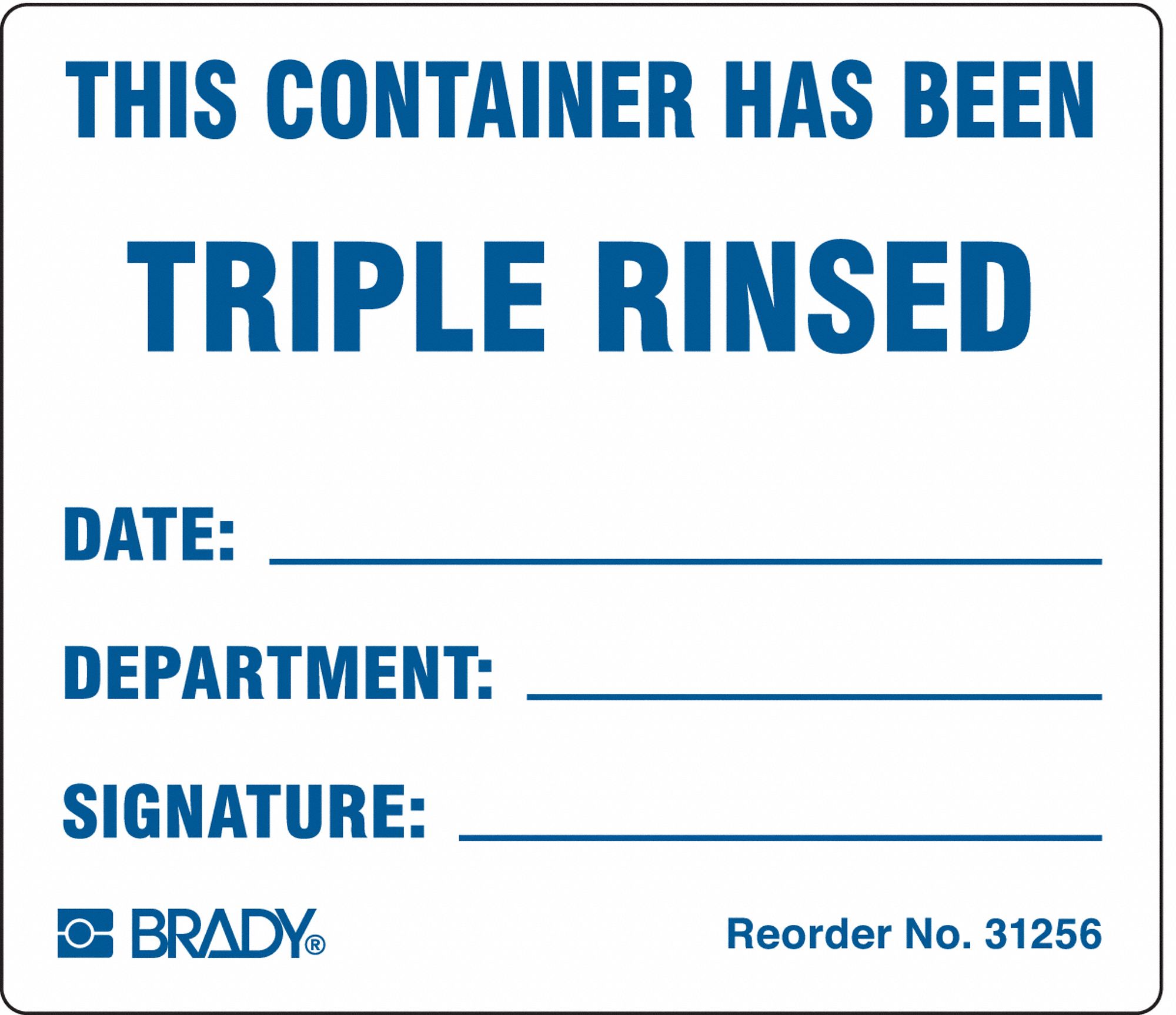 BRADY DOT Handling Label, Language English, Handling Label/Placard Type Regulated 8AG82
