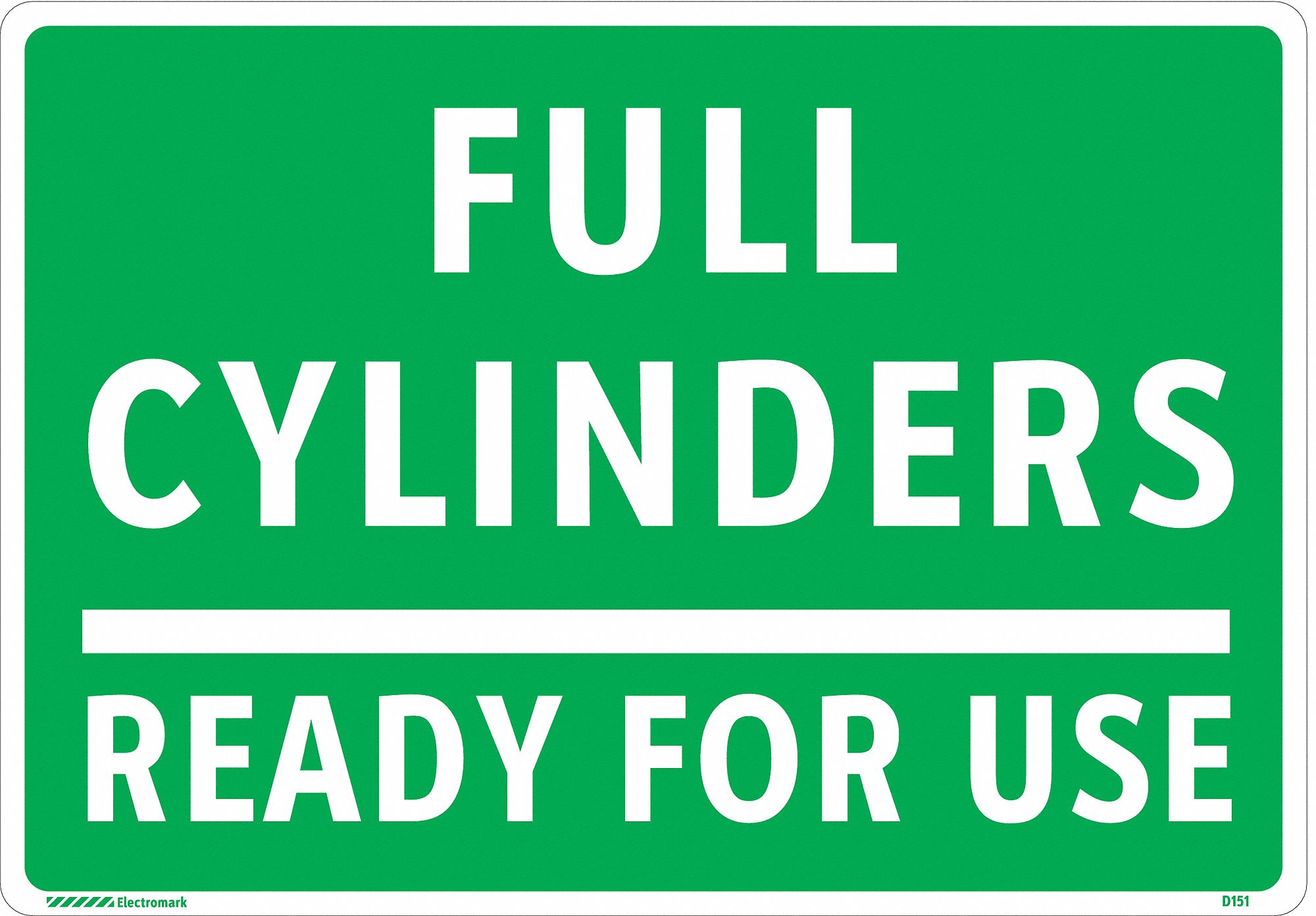 ELECTROMARK Gas Cylinder Sign Label, 7 in x 10 in 8AGT7Y626303