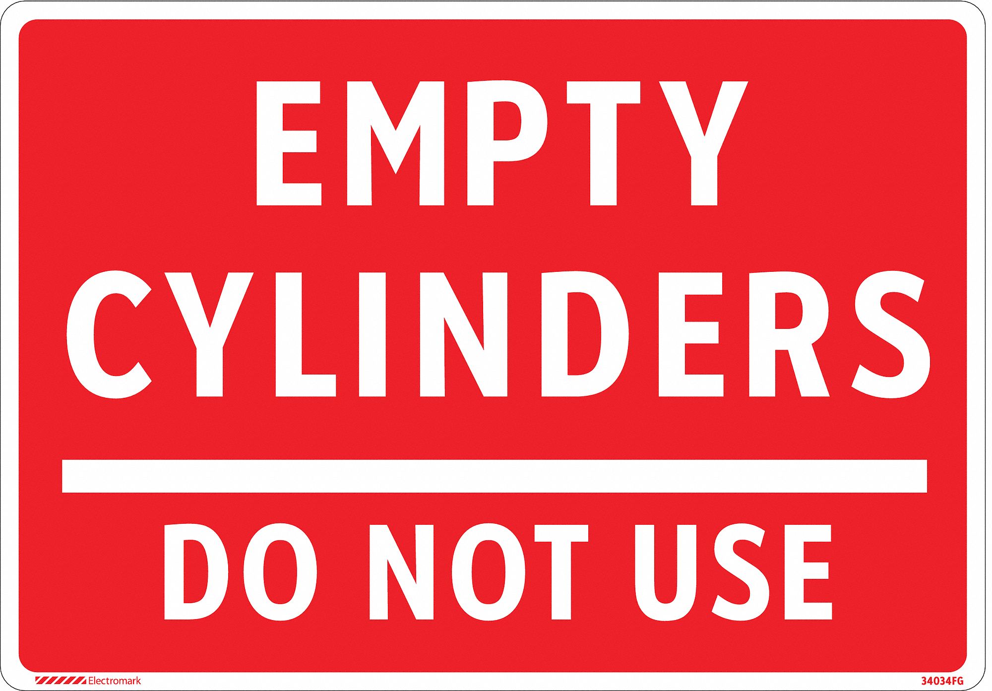 Gas Cylinder Sign Label, 7 in x 10 in