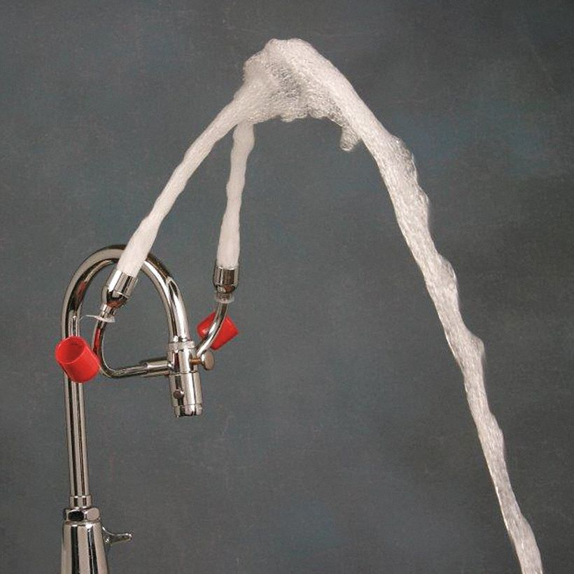 Eye/Face Wash w/Diverter, Faucet Mount, 8W