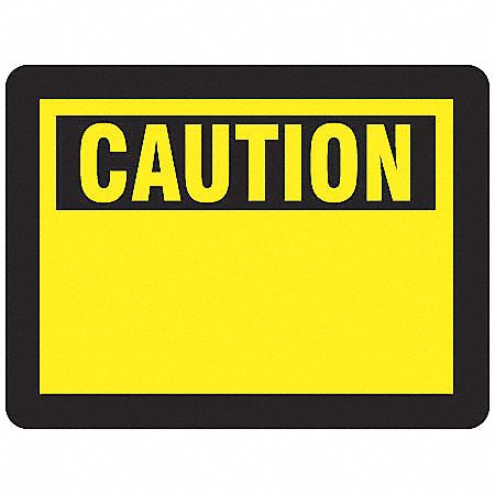 Fiberglass, 10 in x 14 in Nominal Sign Size, Caution Sign - 8AHP4|32680 ...