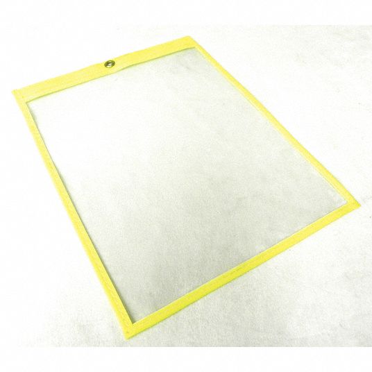 BAW PLASTICS Shop Envelope, Plastic, 50 PK 8ALE1SEWNHDR 8.5X11YEL