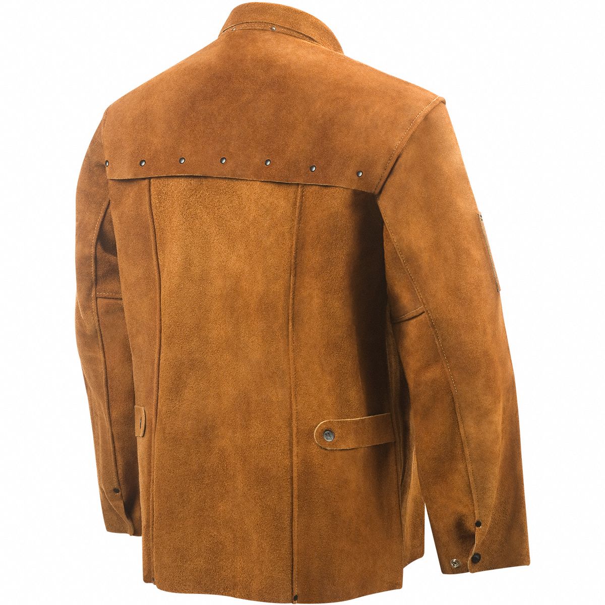 STEINER Welding Jacket Men's, Cowhide ( 9 oz ), Brown, Snaps, 2 Total