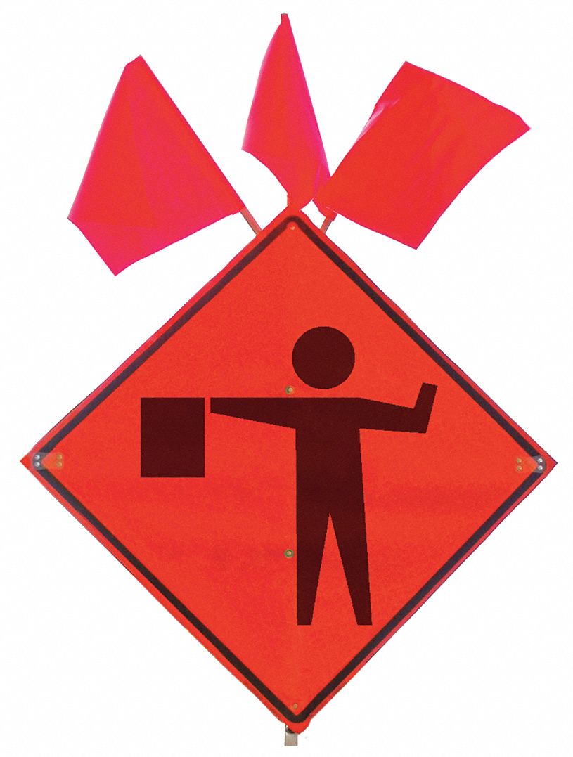 EASTERN METAL SIGNS AND SAFETY Flagger Ahead Traffic Sign, MUTCD Code