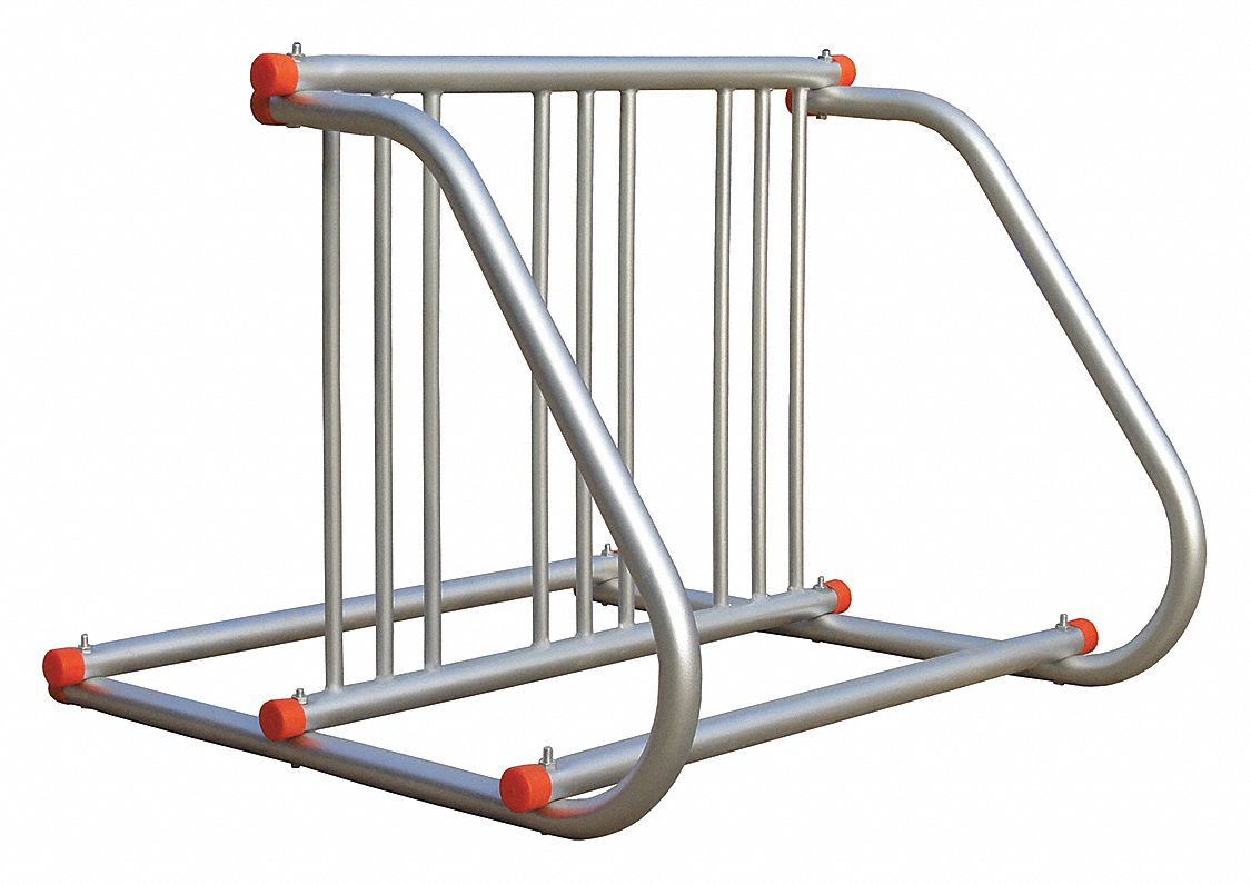 8AN88 - Bike Rack 2-Sided 6-Bike 39-1/2 in. Slvr