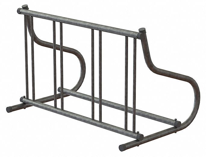 RACK 1 SIDED 4 BIKE SILVER