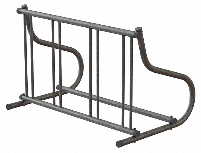 8ANA6 - Bike Rack 1-Sided 4-Bike 48 in. Silver