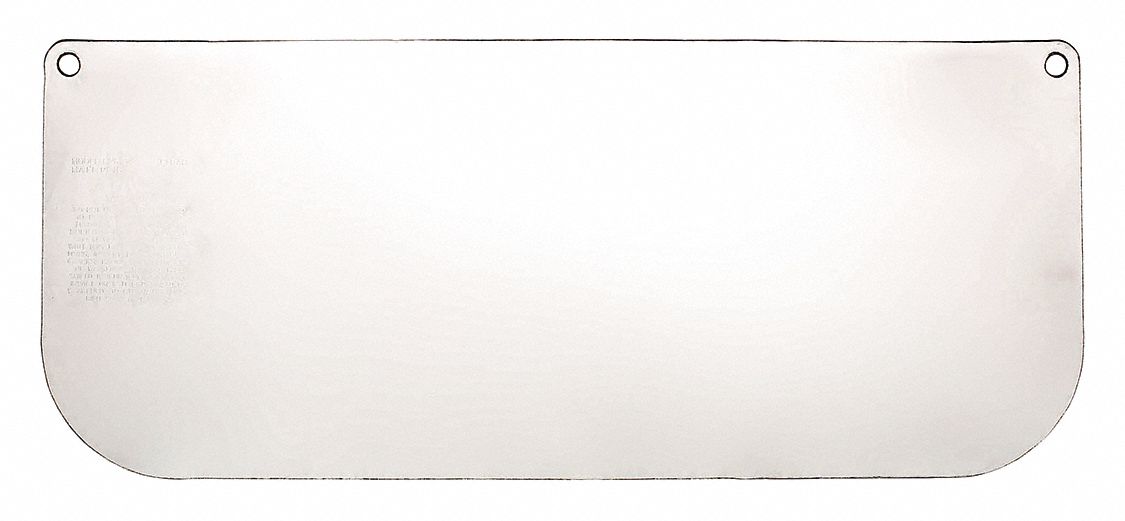 Face Shield Visor: 15 1/2 in Overall Wd, 6 in Overall Ht, 0.04 in Overall Thick