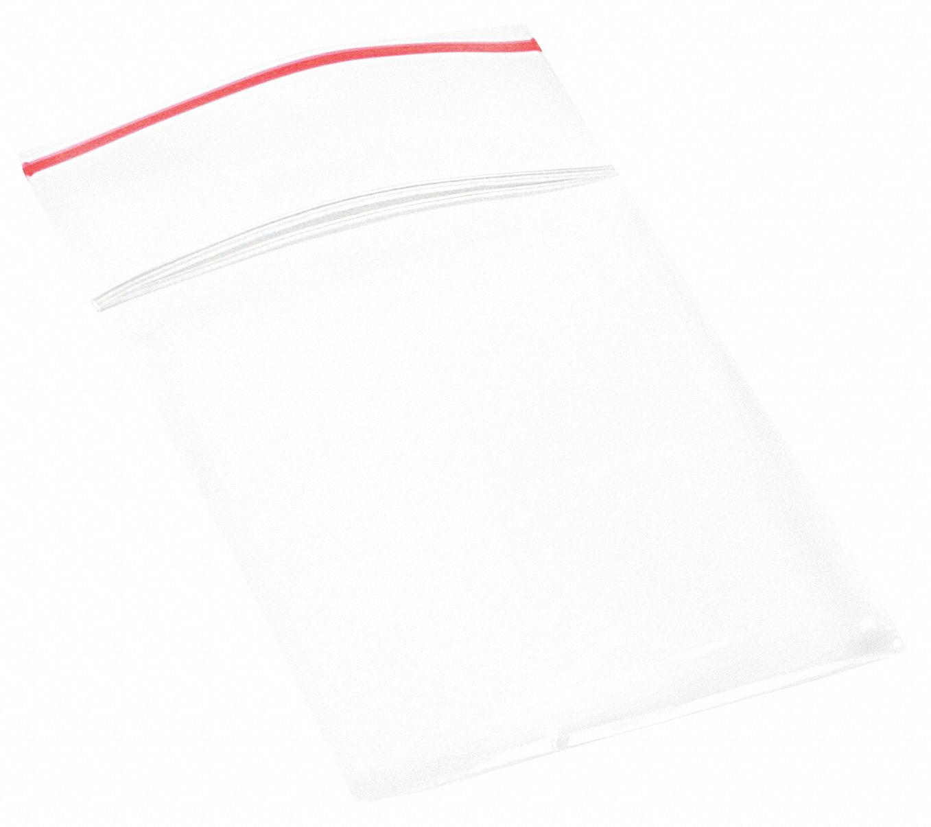Reclosable Poly Bag: 2 mil Thick, 2 in Wd, 2 in Lg, Dispenser Bag, 1,000 PK