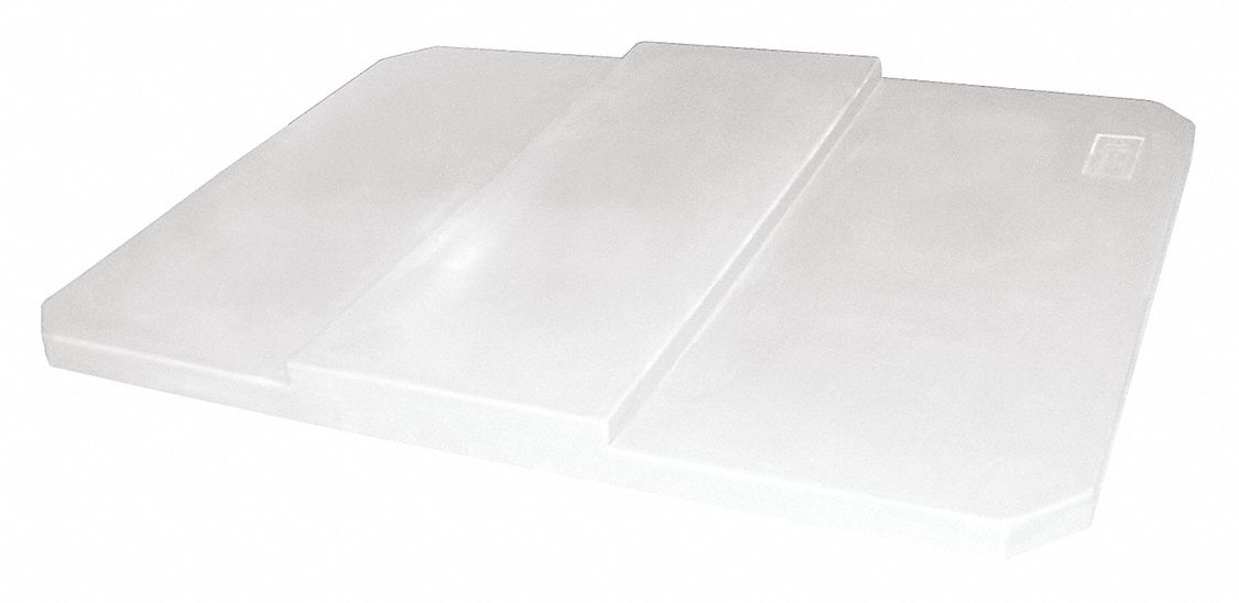 Cube Truck Lid: 12.5 cu ft Fits Truck Size (Cu.-Ft.), MDPE, White, Resting Lid