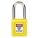 LOCKOUT PADLOCK, KEYED ALIKE, THERMOPLASTIC, STANDARD BODY, HARDENED STEEL, YELLOW
