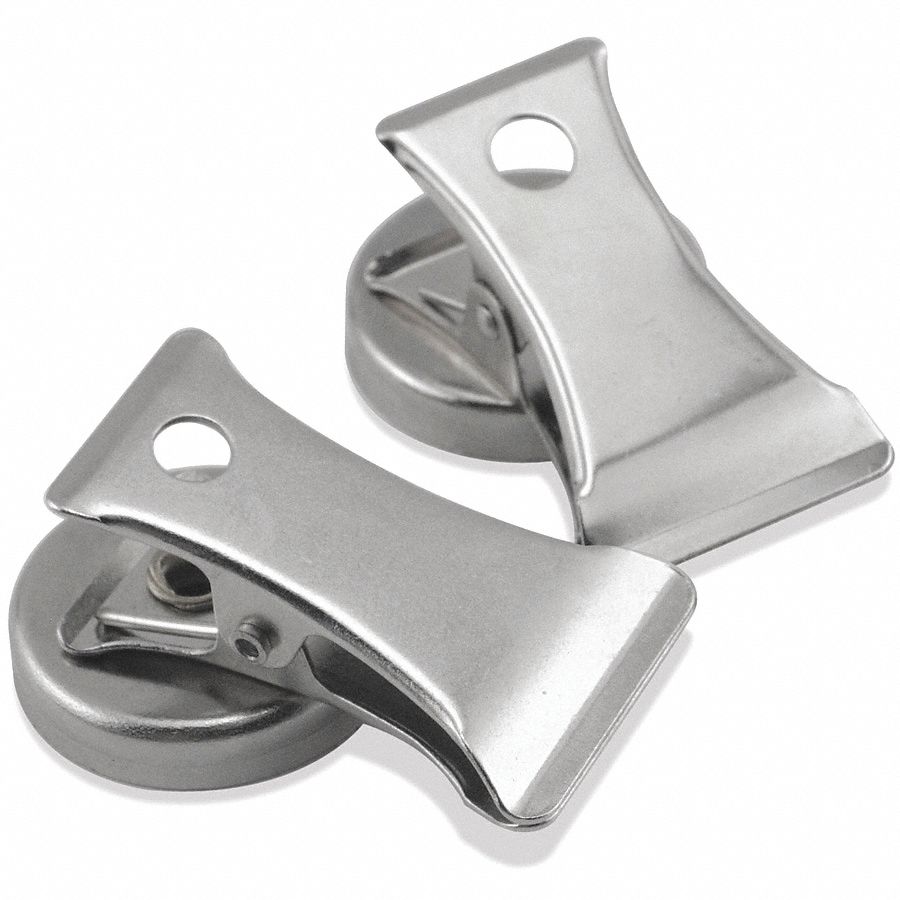 MAGNETIC CLIP,STEEL,PK2