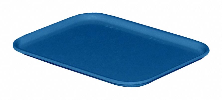 Lid: 6 1/8 in x 4 7/8 in, Blue, Fiberglass