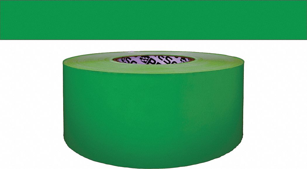 Green, 3 in Roll Wd, Barricade Tape 8AUZ0B324G200 Grainger