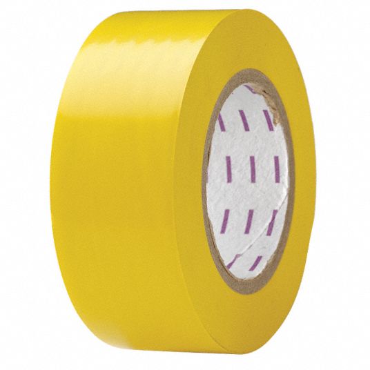 Label Tape, Continuous Roll, Solid, Green, White, Yellow, 2 in, 45 ft,  Paper, PK 3 - Grainger