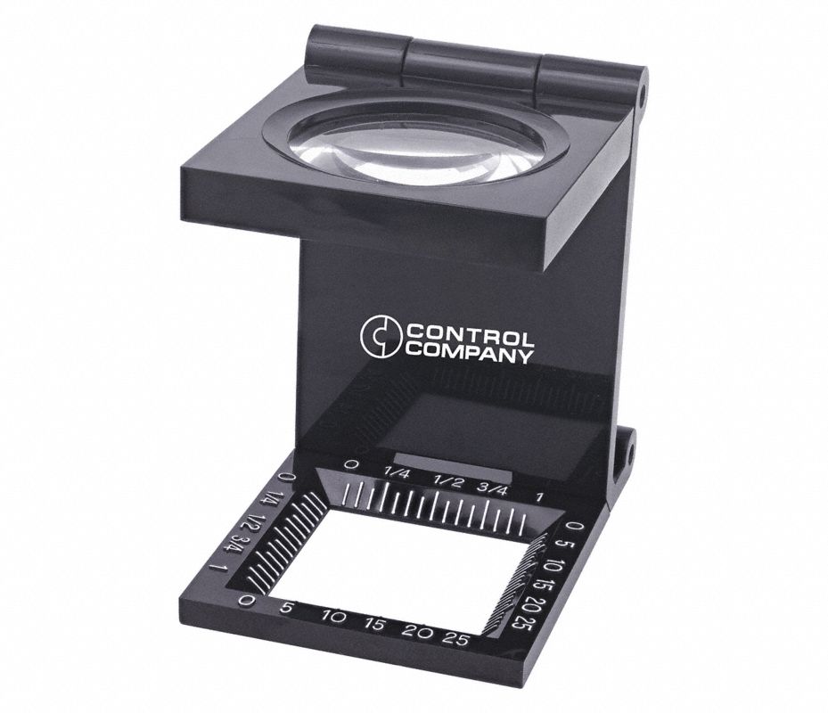 CONTROL COMPANY Lupa Plegable,Lente 1-1/4