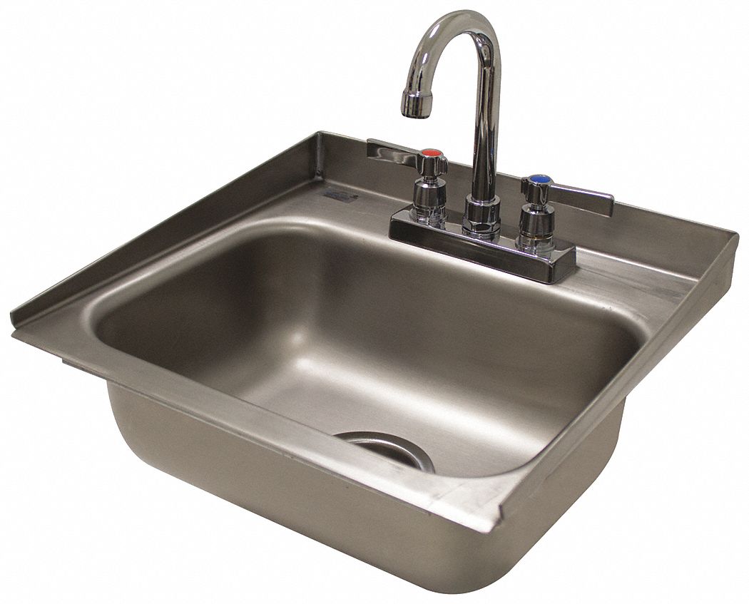 Dual Manual Handle, Lever, DropIn Sink with Faucet 8AW44DI130 Grainger