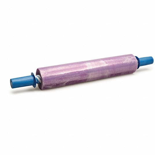 Stretch Wrap: 80 ga Gauge, 30 in Overall Wd, 1,000 ft Overall Lg, Purple, 4 PK