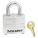 LOCKOUT PADLOCK, KEYED DIFFERENT, STEEL, STANDARD BODY, WHITE BUMPER