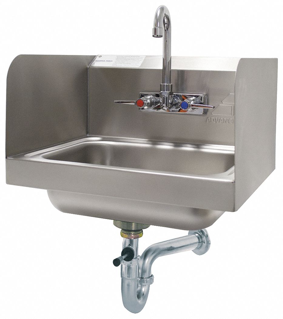 Advance Tabco, 1 gpm Flow Rate, Hand Sink 8AX667PS40 Grainger