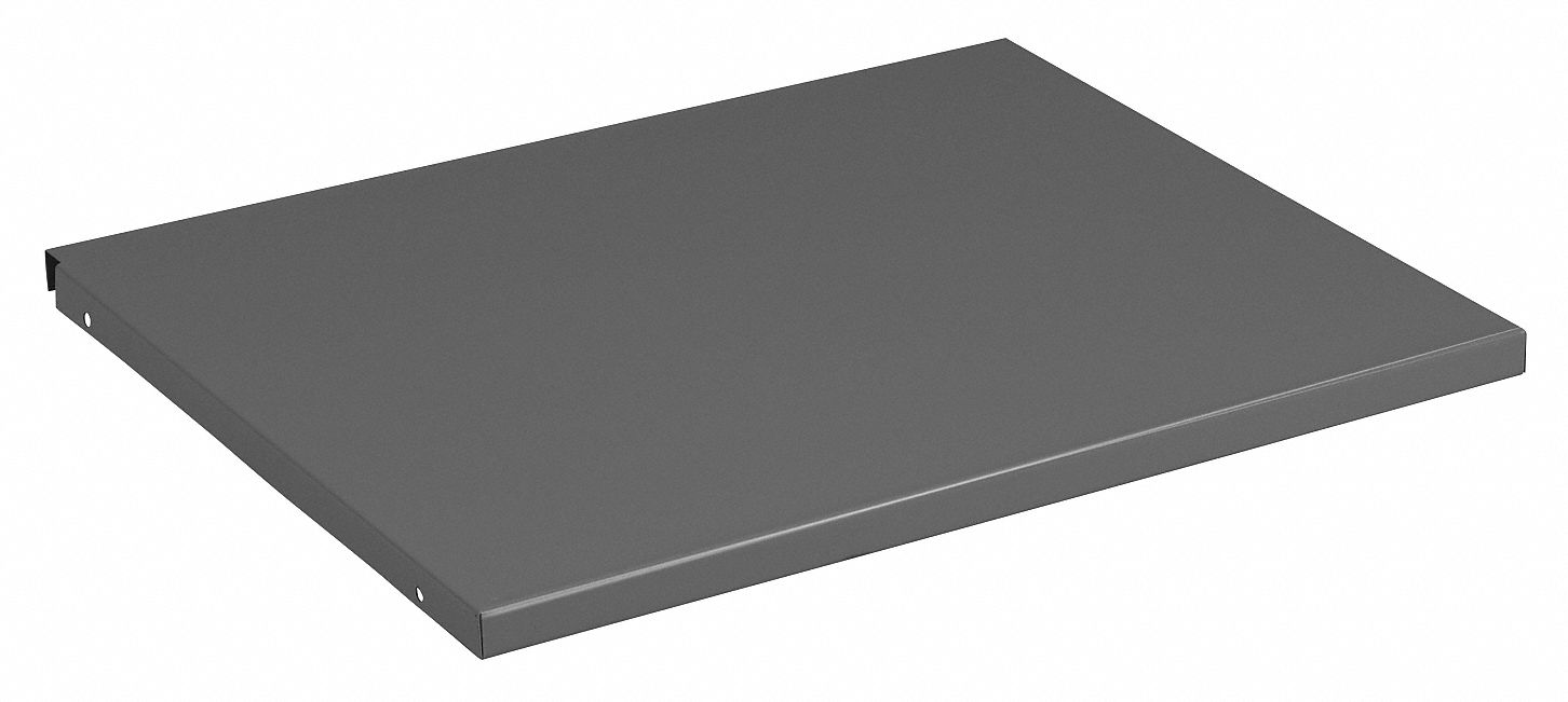 SHELF, MED GREY, 18 X 18 X 3/4 IN, CARBON STEEL, POLYESTER/EPOXY POWDER PAINT