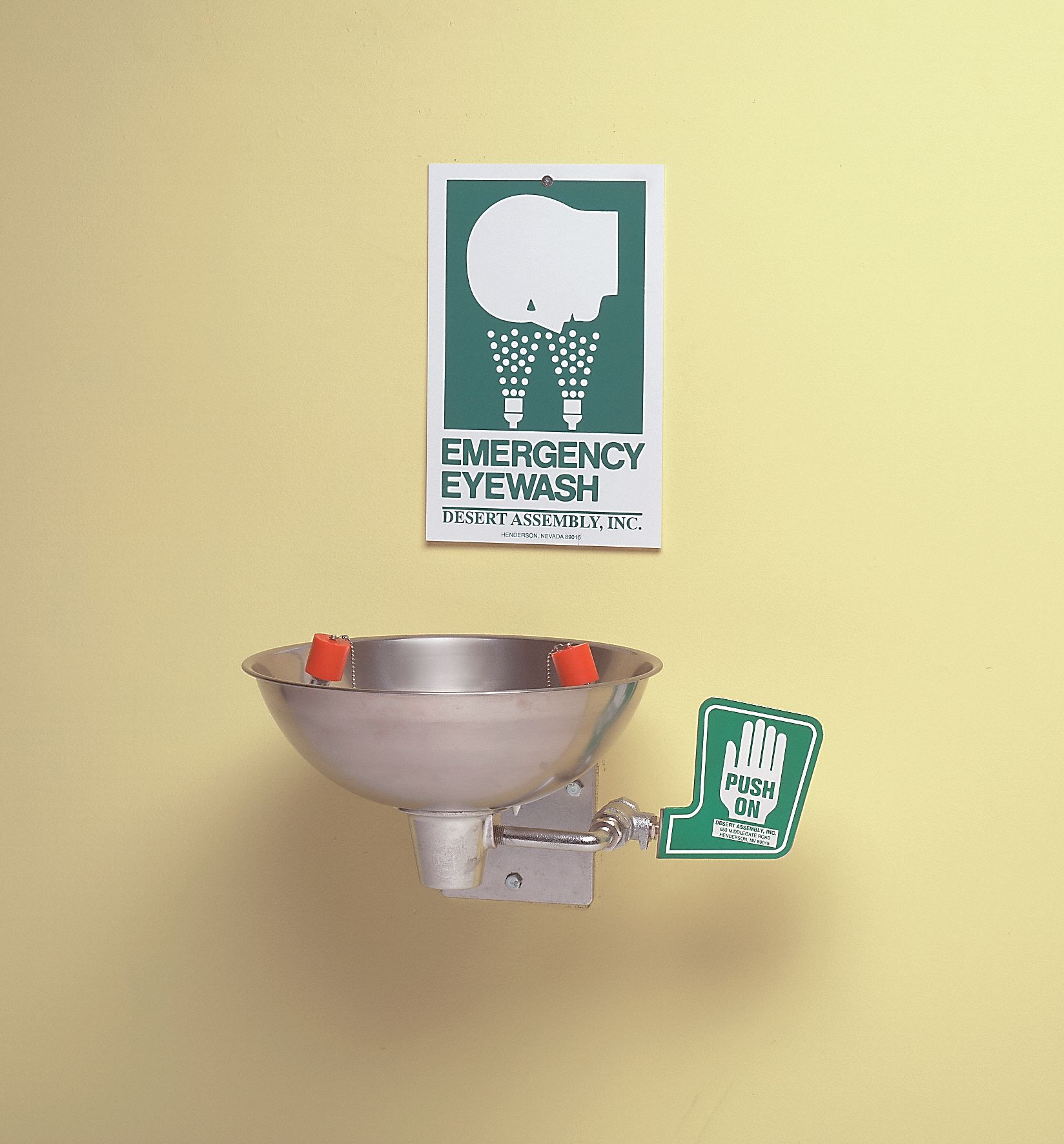 OPTIKLENS Eye/Face Wash Station, Wall, SS, 155/8 W 8C4301M Grainger