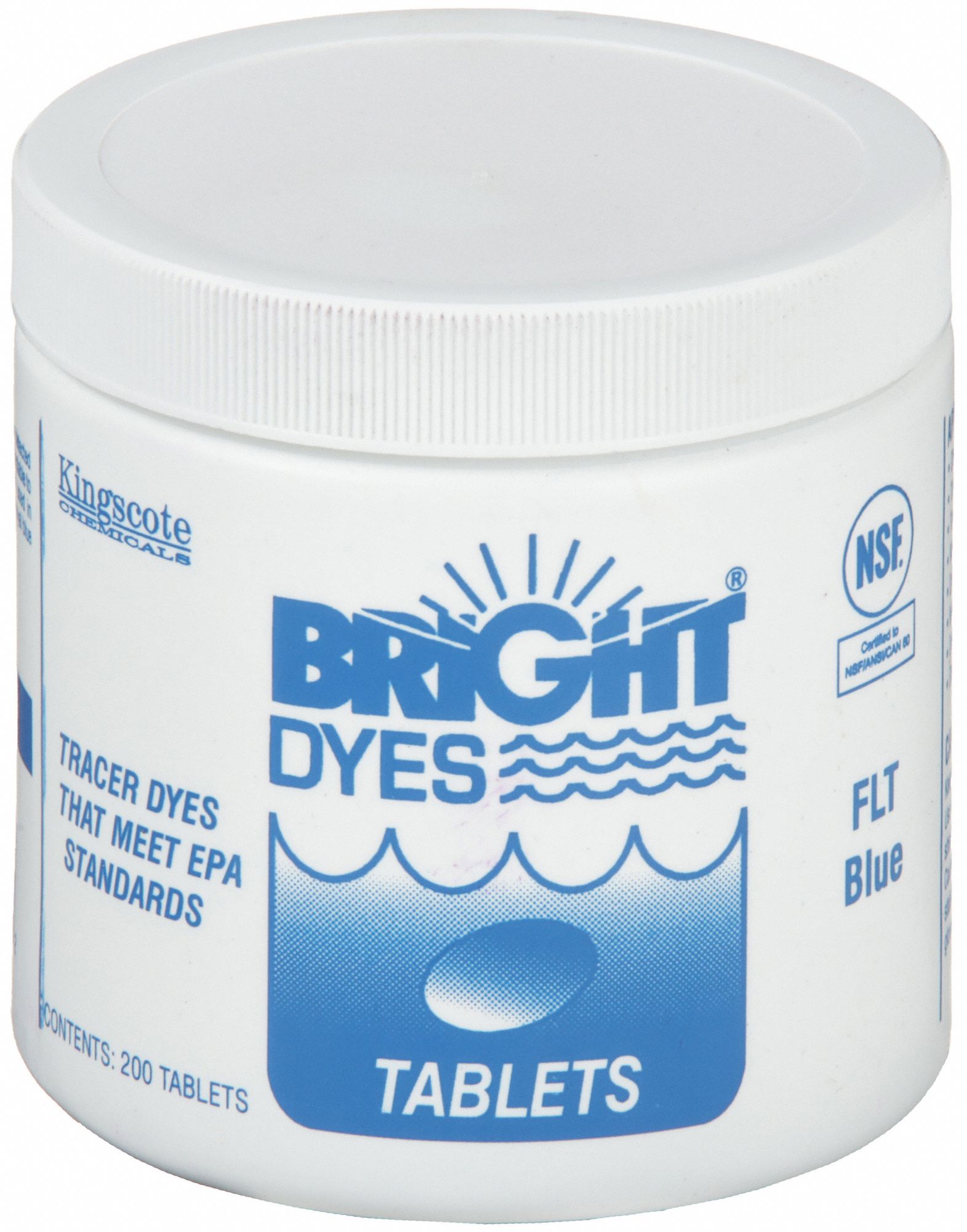BRIGHT DYES, Blue, 1.25 g Container Size, Dye Tracer Tablet 8C444