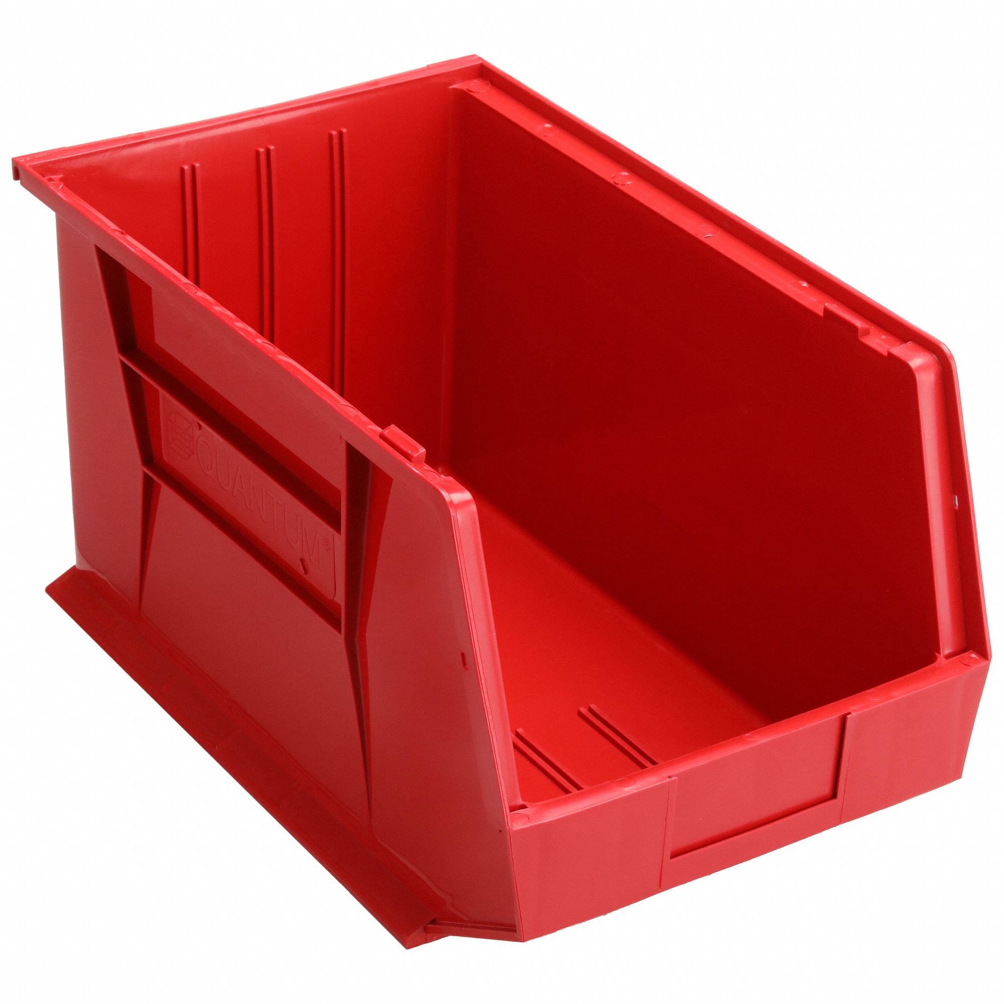 QUANTUM STORAGE SYSTEMS, 11 in x 18 in x 10 in, Red, Hang and Stack Bin ...