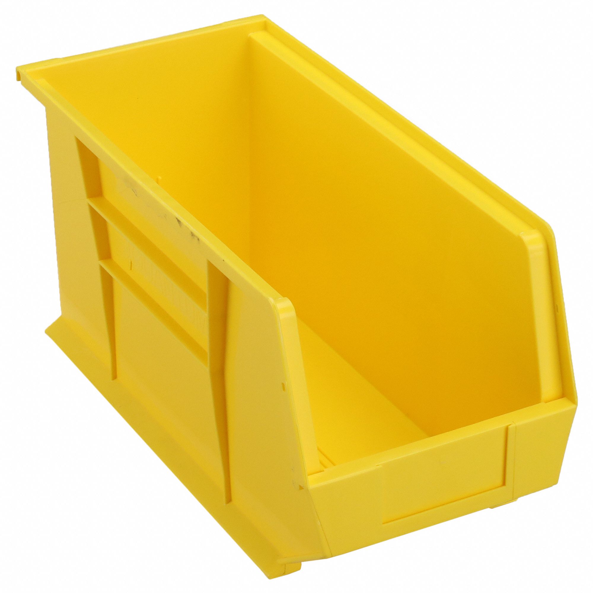 HANG AND STACK BIN, 8¼ IN X 18 IN X 9 IN, YELLOW, LABEL HOLDERS