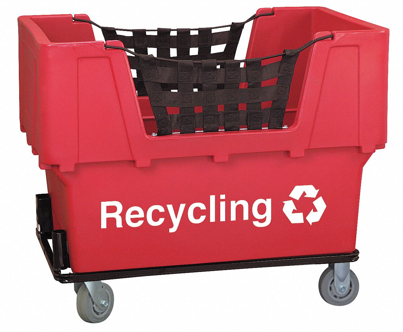 Cube Truck: 23 cu ft Cubic Foot Capacity, 1, 100 lb Load Capacity, (4) Swivel, Red