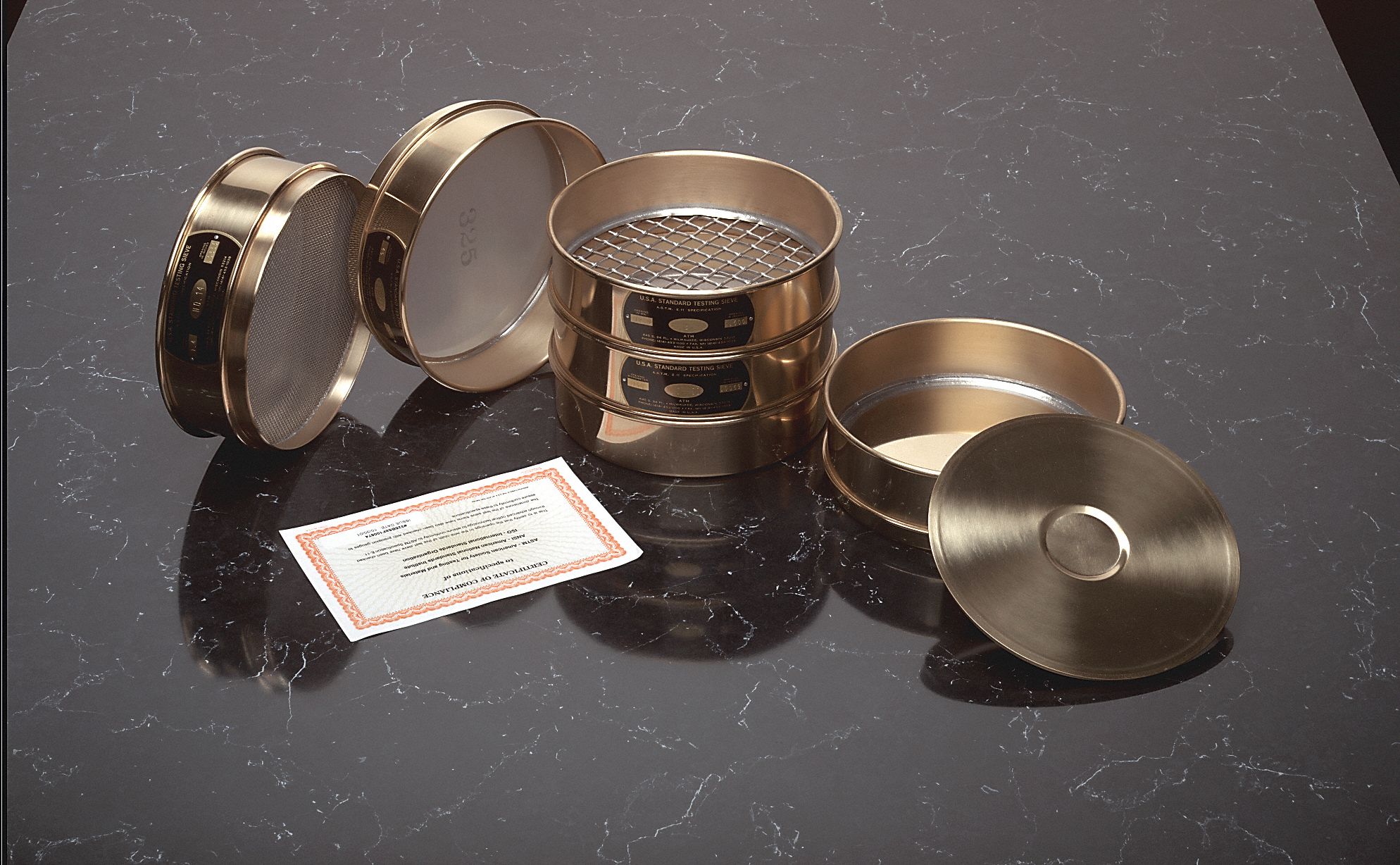 ADVANTECH, Wire Cloth Test Sieve, Brass, Testing Sieve 8N52030BB8F