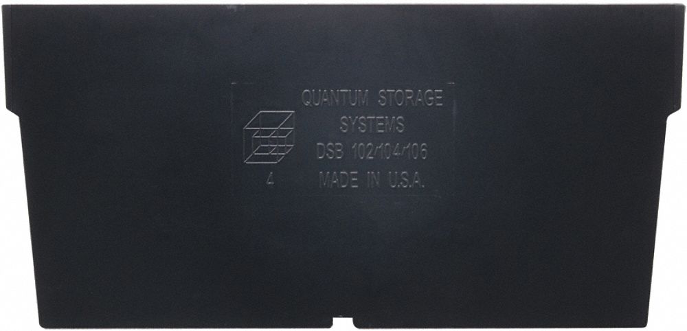 Bin Divider: 6 in x 3 in, Not Electrostatic Discharge Conductive, Black