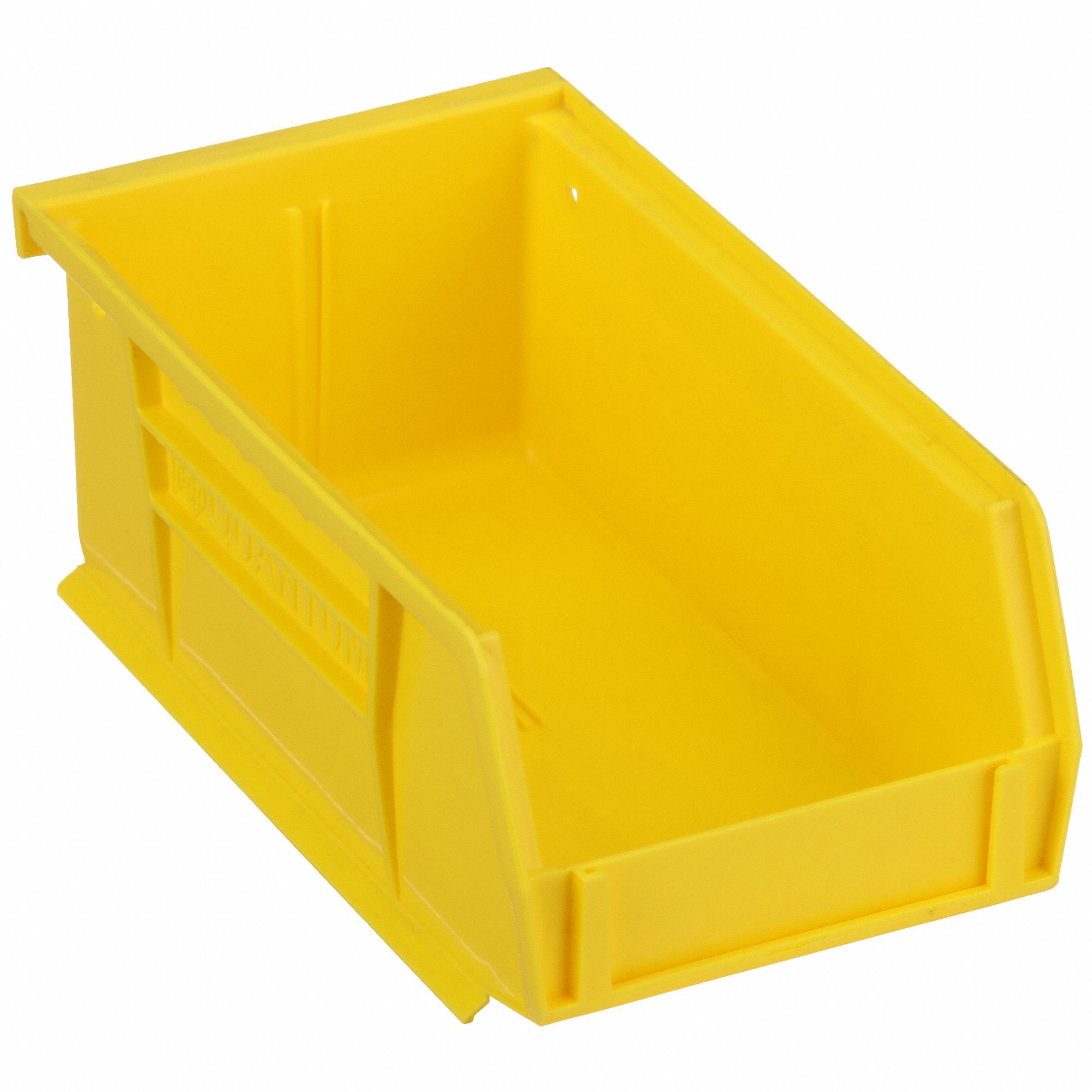 Hang and Stack Bin: 4 1/8 in x 7 3/8 in x 3 in, Yellow, 10 lb Load Capacity